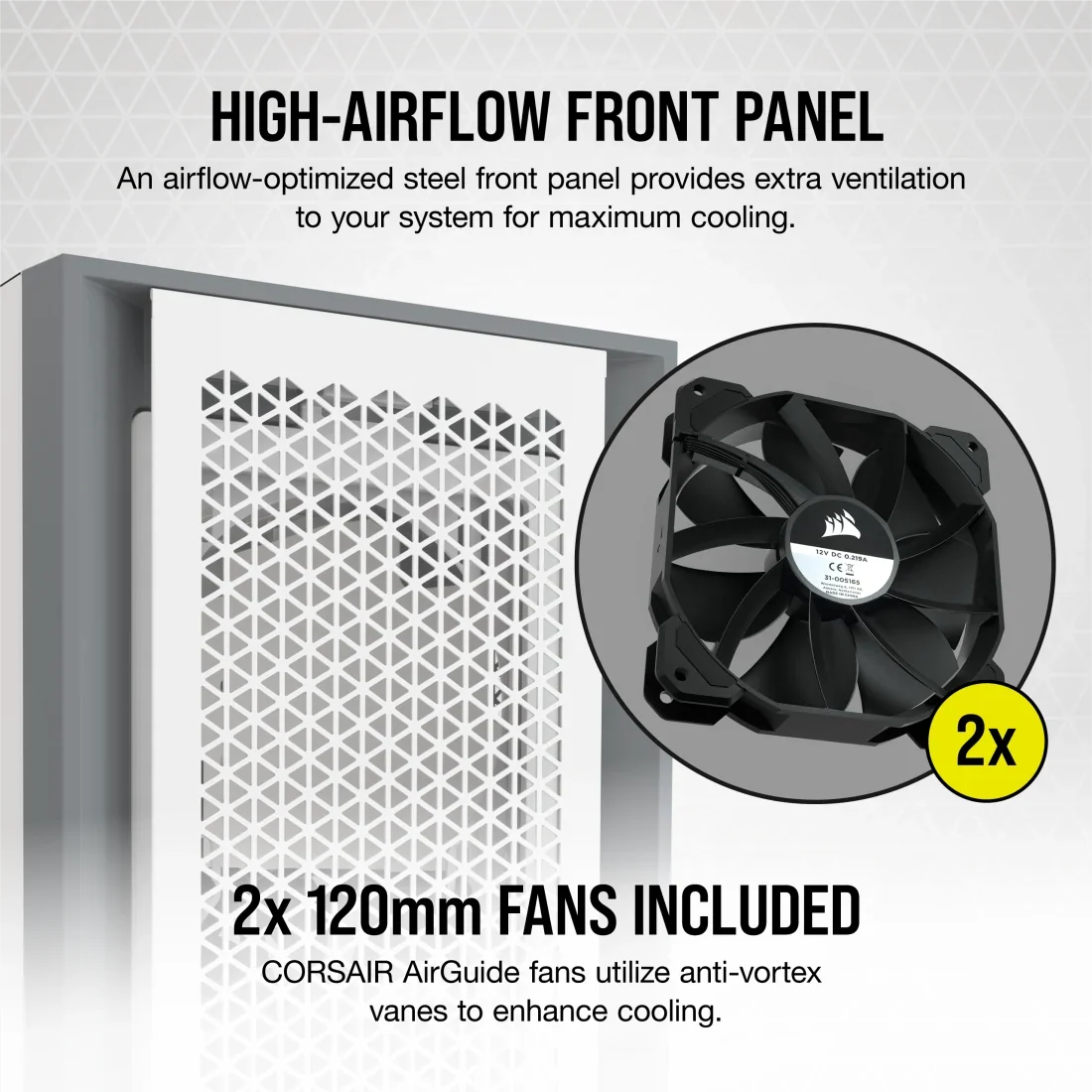 Corsair Case 5000D Airflow ATX White, CC-9011211-WW