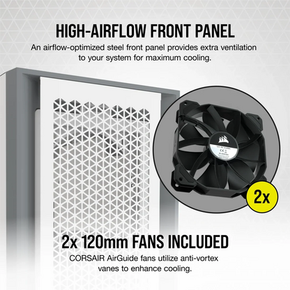 Corsair Case 5000D Airflow ATX White, CC-9011211-WW