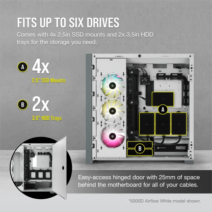 Corsair Case 5000D Airflow ATX White, CC-9011211-WW