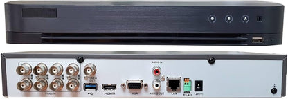 DVR Hikvision IDS-7208HUHI-M1/S | 8CH Analógico + 8CH IP | 8MP/5MP/4MP/1080P/720P | AcuSense | H.265 Pro+ | 1 SATA | 4 Audio | 8 Alarmas