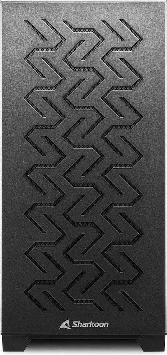 Case Sharkoon MS-Z1000 BK | Micro-ATX | Panel lateral de vidrio templado | Gestión de cables eficiente | USB 3.0 frontal