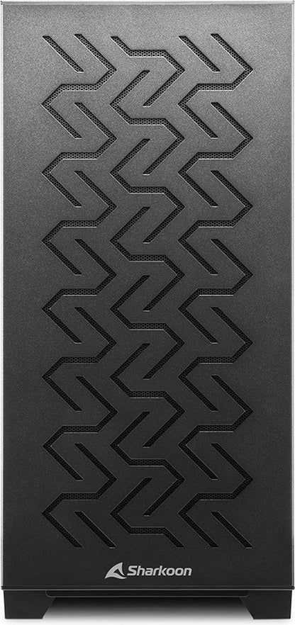 Case Sharkoon MS-Z1000 BK | Micro-ATX | Panel lateral de vidrio templado | Gestión de cables eficiente | USB 3.0 frontal