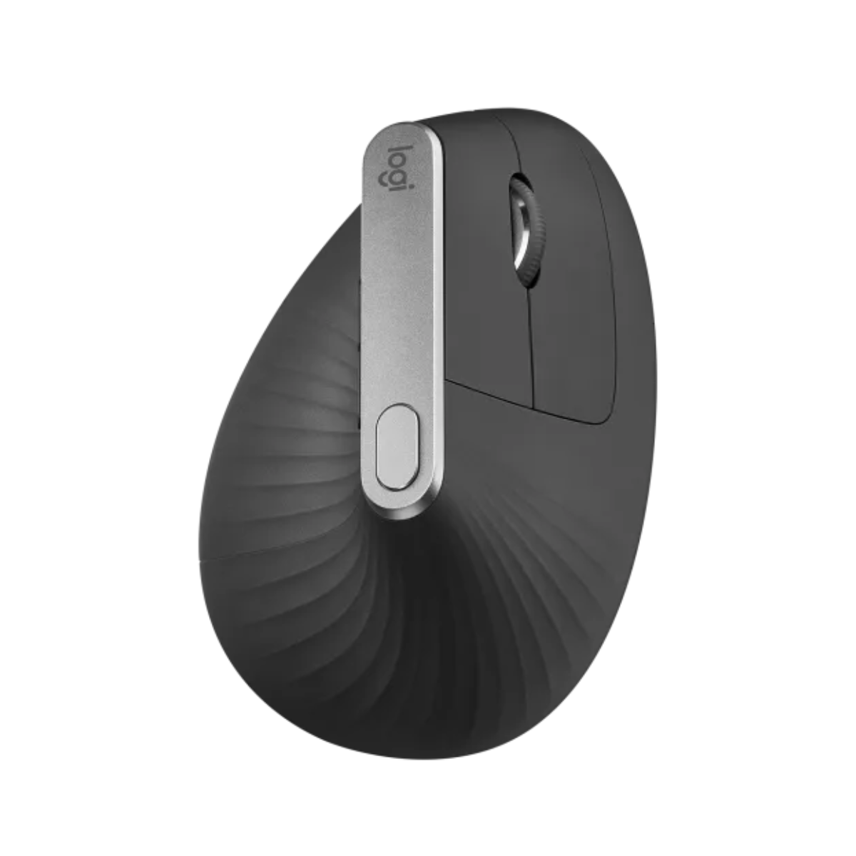 Mouse ergonómico Logitech MX Vertical inalámbrico vista frontal con diseño vertical