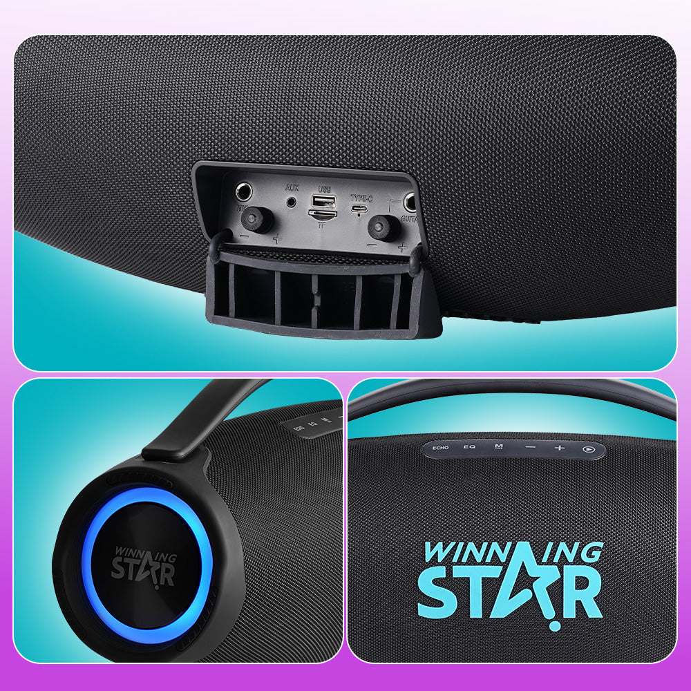 Winning Star Parlante RGB Bluetooth 80W, ST-8102