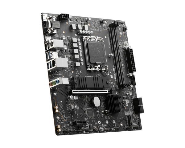 Vista posterior de la Tarjeta Madre MSI PRO B760M-G mostrando conectores I/O