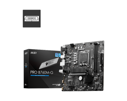 Conectores de alimentación y headers de la MSI PRO B760M-G