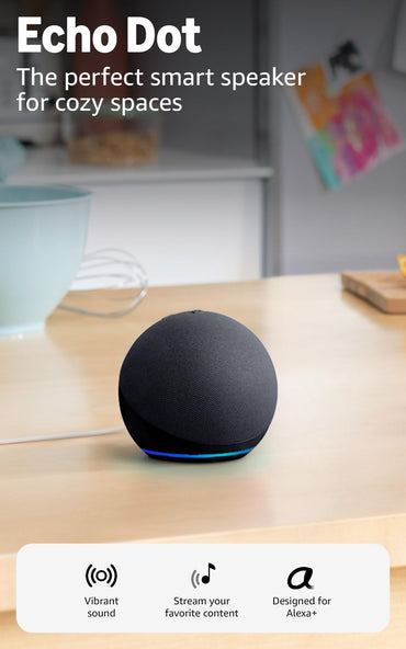 Amazon Bocina Inteligente con Alexa Carbón, Echo Dot 5ta Gen
