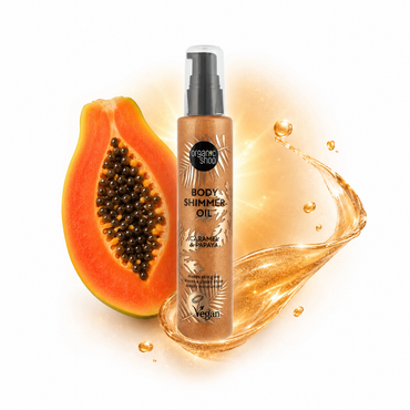 Organic Shop Aceite shimmer caramelo y papaya 100ml