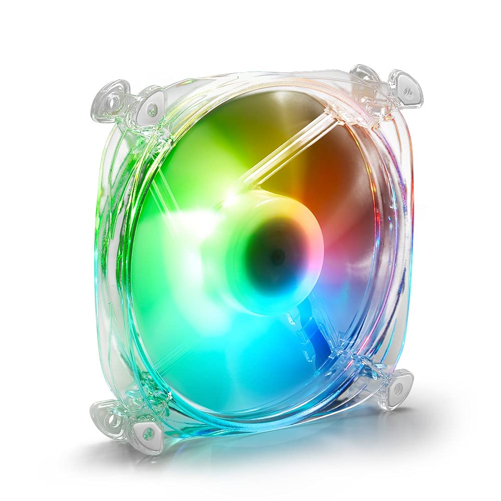 Abanico Sharkoon RGB Fan Disc PWM | 120mm | Iluminación RGB Direccionable | Conector PWM 4 pines | Ultra Silencioso