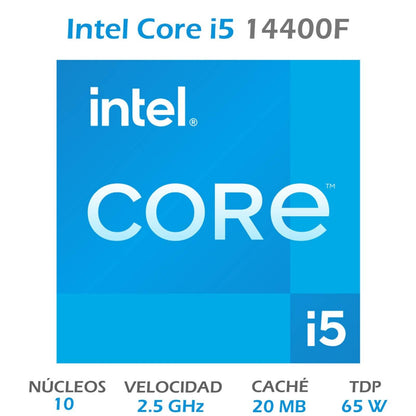 Procesador Intel Core i5-14400F | 14ª Gen | 4.7 GHz | LGA 1700