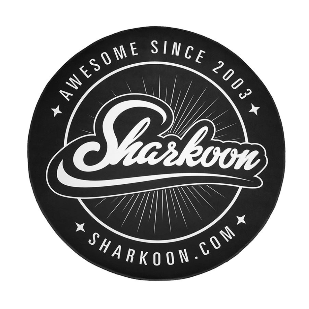 Alfombrilla Sharkoon para Silla | Protección de Suelo | Antideslizante | Redonda | 120cm | Negra