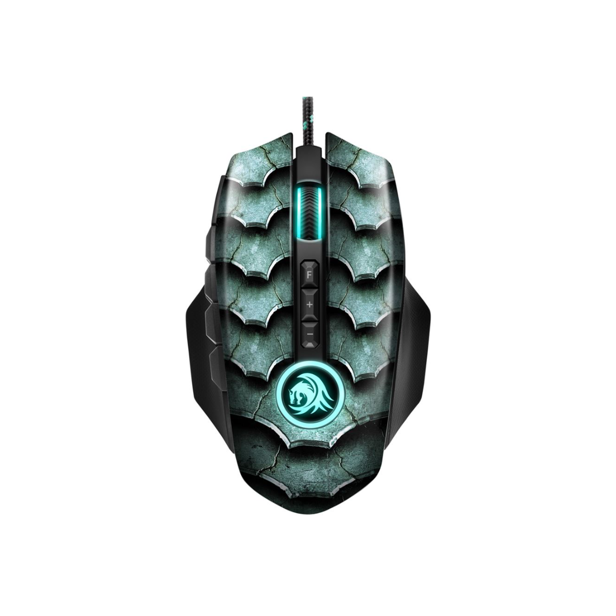 Mouse gaming Sharkoon Drakonia II RGB vista frontal con iluminación LED multicolor