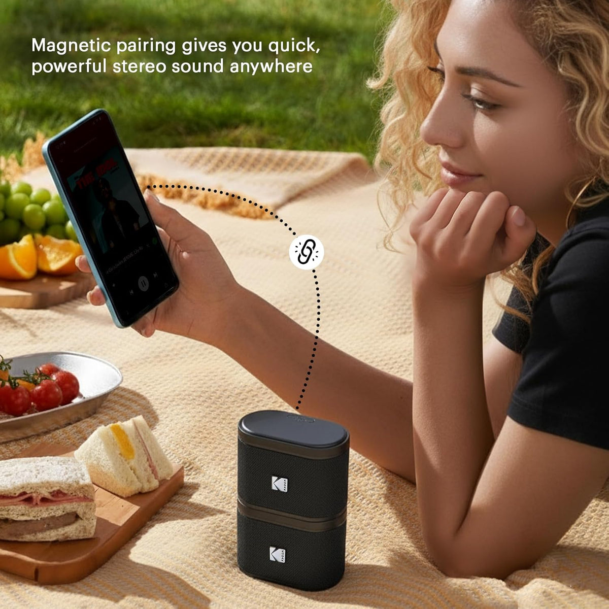 Parlante Kodak Soundbrix Negro, B0DQVCB8GJ