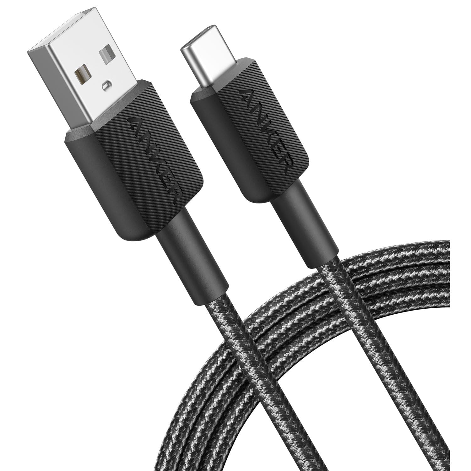 Anker Cable 322 USB-A a USB-C Trenzado 1.8 m Negro, A81H6H11