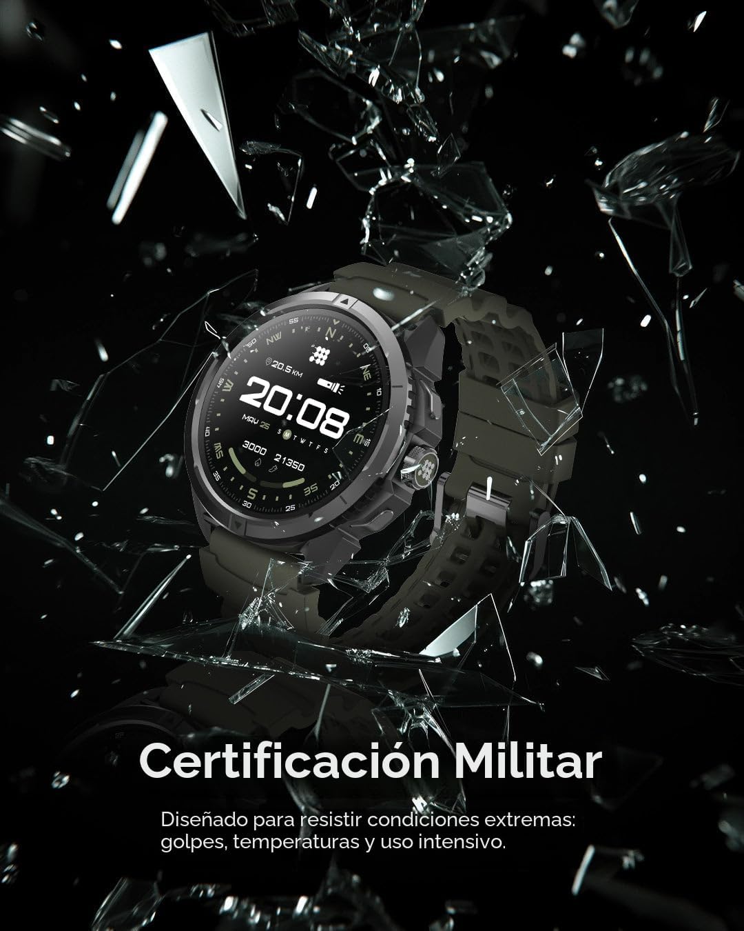 Cubitt Terra Reloj Inteligente Resistente GPS Doble Banda AMOLED 1.48"