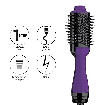 Cepillo Secador Revlon One Step Volumizer Morado | Para dar volumen y brillo en un solo paso