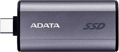 Disco Duro Externo Sólido ADATA SC750 | 500GB | USB 3.2 Gen2 | Hasta 1,050/1,000 MB/s | Conector Tipo-C Retráctil | SC750-500G-CCBK