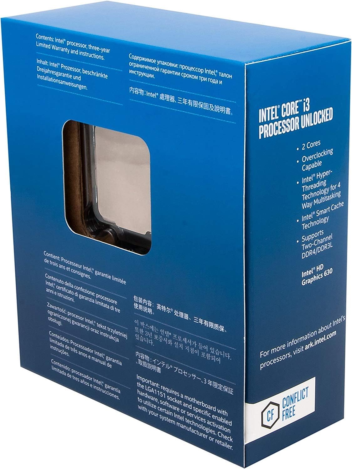 Procesador Intel Core i3-7350K | 7ª Gen | 4.2GHz | 2 Núcleos | LGA 1151