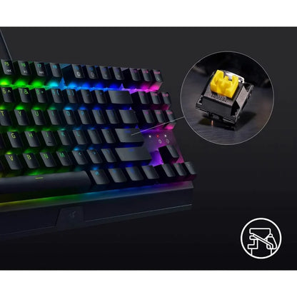 Razer BlackWidow V3 Mini HyperSpeed Teclado Gaming Mecánico 65% RGB Español Switch Amarillo USB-C Negro