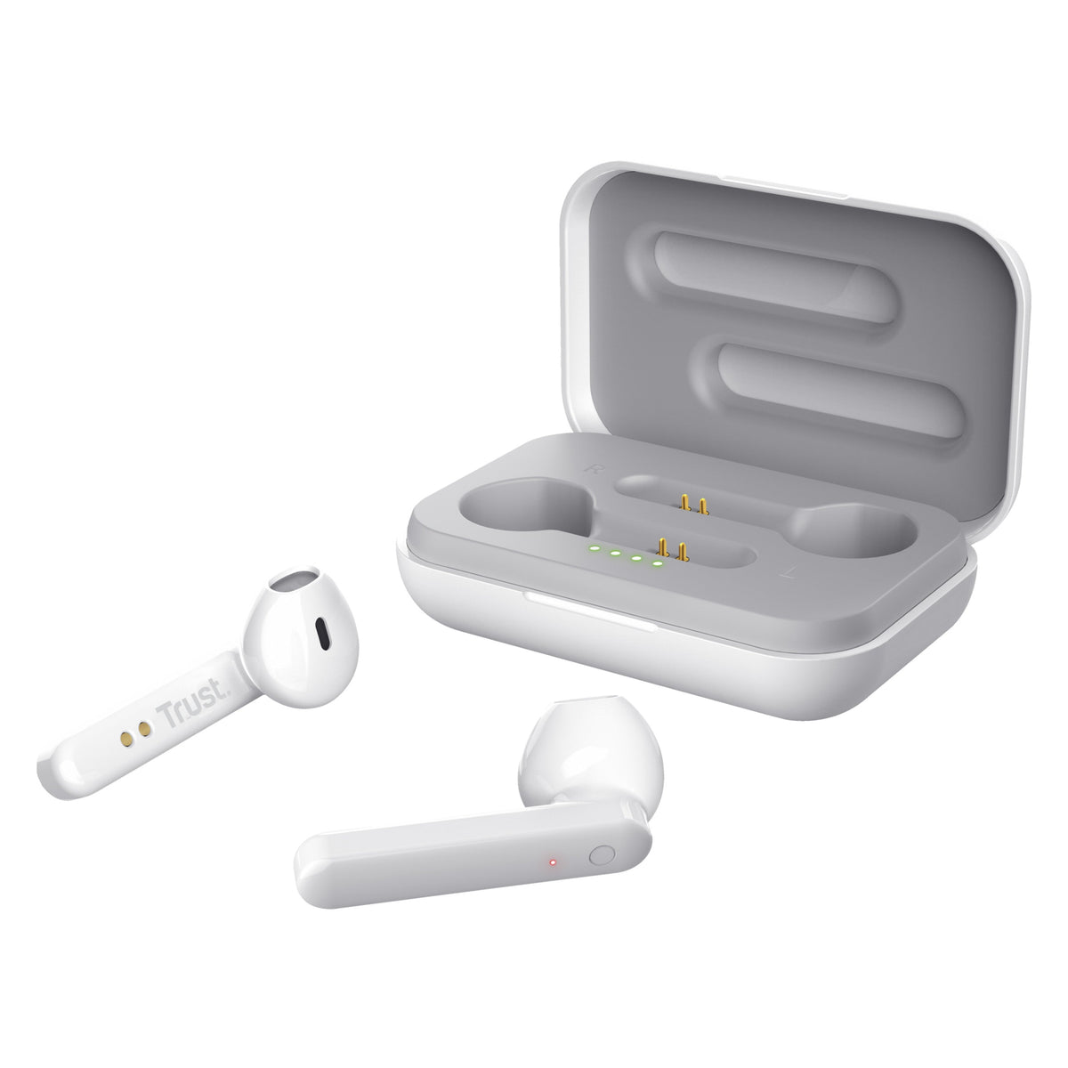 Audífonos Trust BT Control Táctil Blanco vista 45 grados