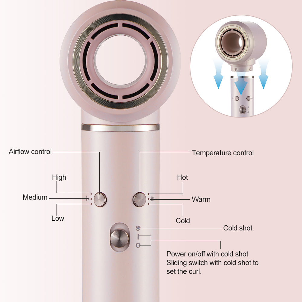 Secadora de Cabello Multifuncional Winning Star ST-2292, 6 en 1, 1300W