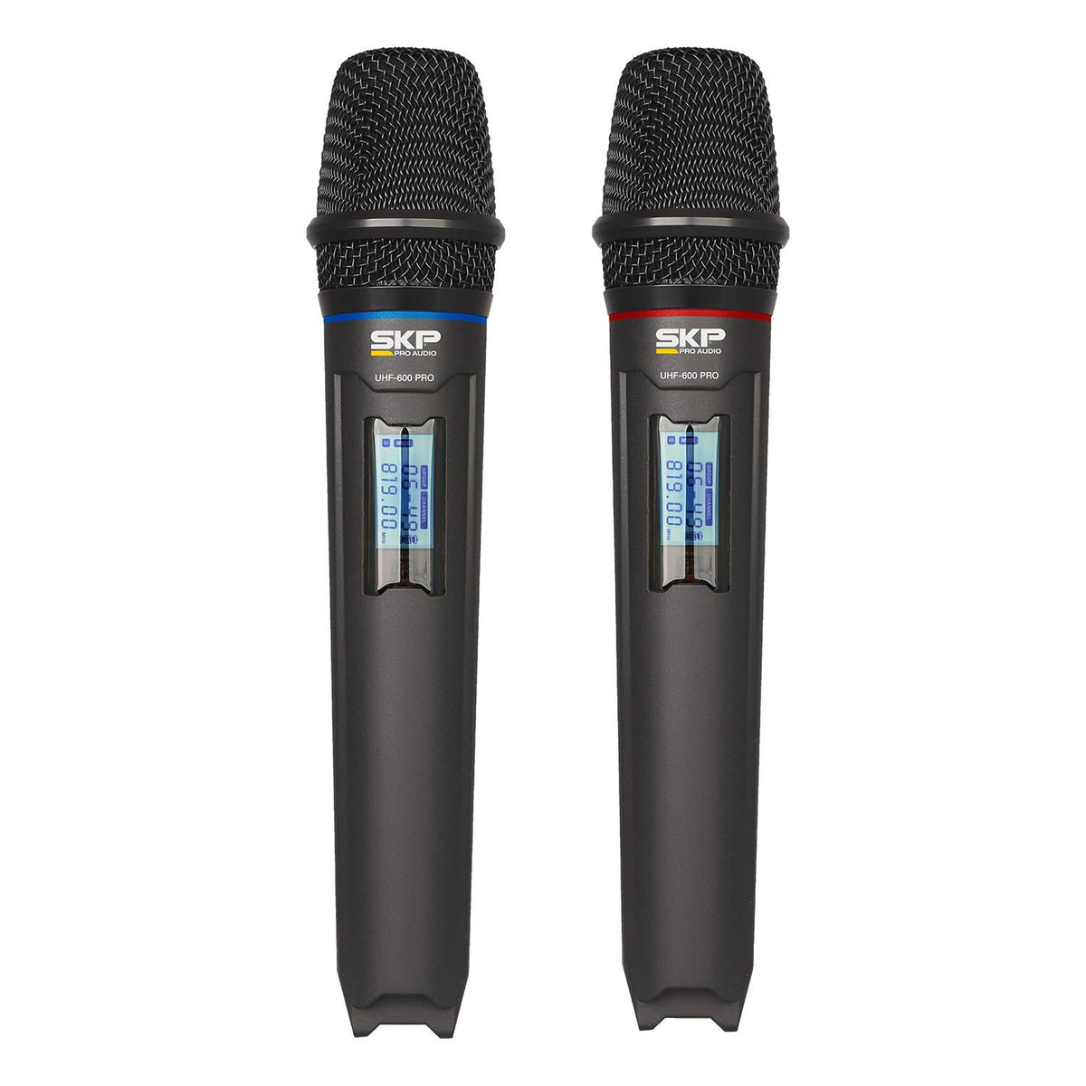 SKP UHF-600 PRO micrófono inalámbrico doble - panel de controles