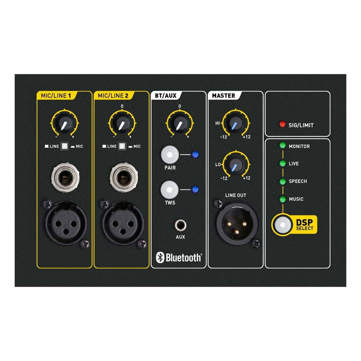 SKP Q12 MK2 parlante profesional activo - vista lateral
