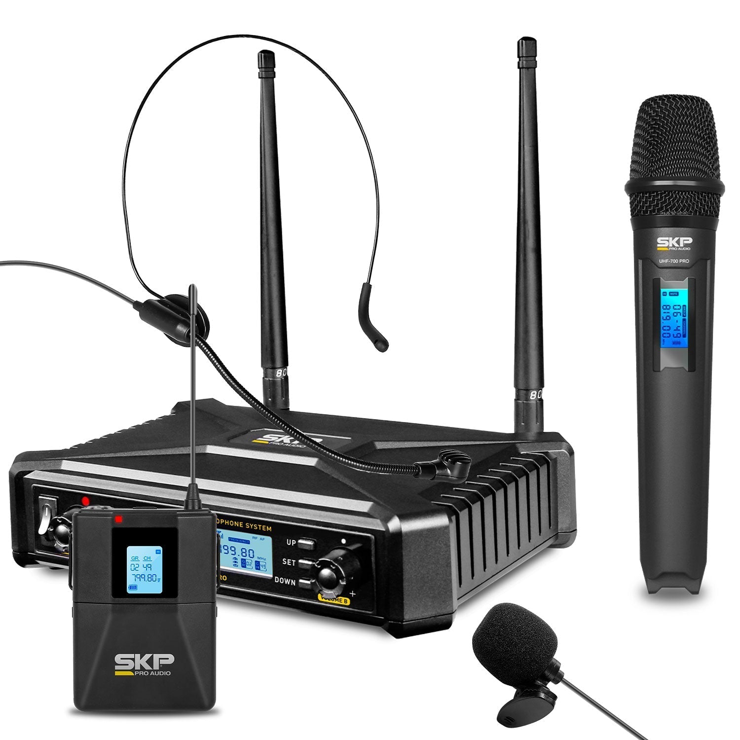 SKP UHF-700 PRO kit inalámbrico multifrecuencia - vista general