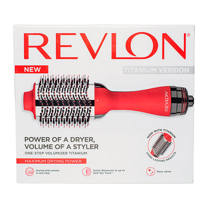 Cepillo Secador Revlon One-Step Volumizer Titanium Rojo | Para dar volumen y brillo con tecnología avanzada