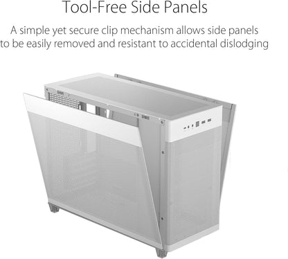 Case Gaming ASUS PRIME AP201 Micro ATX con Vidrio Templado Blanco