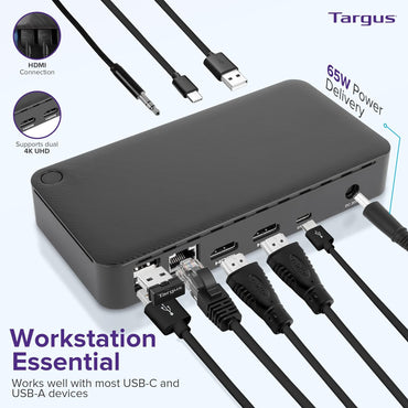Targus Estación de Acoplamiento USB-C 4K 65W, DOCK310USZ