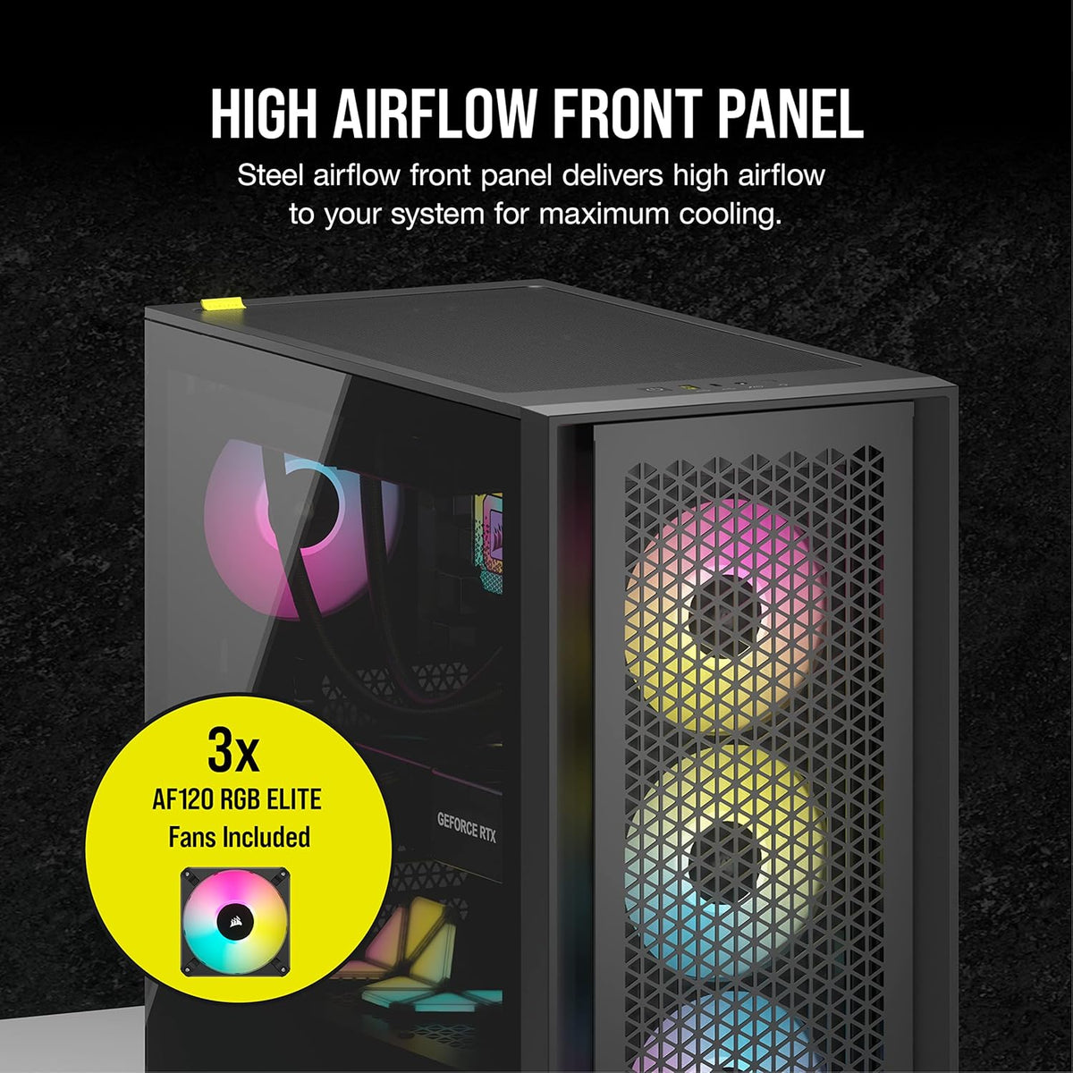 Corsair Case Gaming Blanco 4000D RGB Airflow, CC-9011241-WW