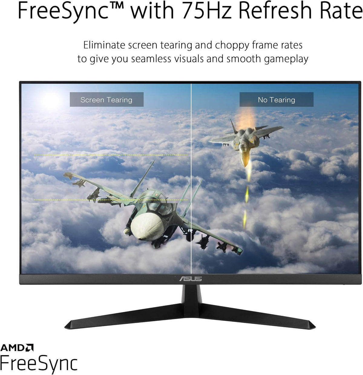 Monitor 27” ASUS VY279HE-W | FHD 1920 x 1080 | 75Hz | 1ms | HDMI | VGA | Eye Care Plus