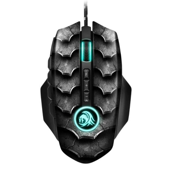 Mouse Gaming Drakonia II en uso mostrando efectos de iluminación RGB personalizable