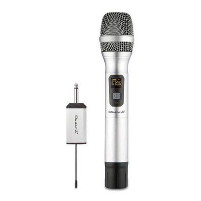 Studio Z GW-R101 micrófono inalámbrico UHF mini receptor recargable plateado