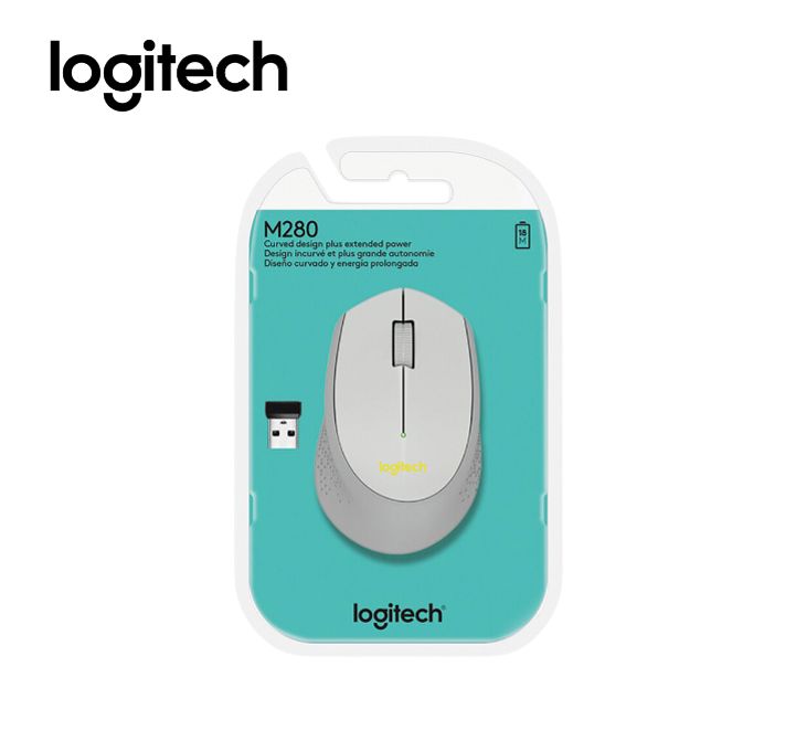 Logitech Mouse M280 Inalámbrico Gris, 910-004285