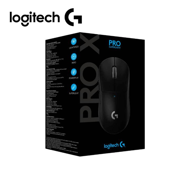 Detalle del sensor HERO 25K del mouse gaming Logitech PRO X SUPERLIGHT para máxima precisión