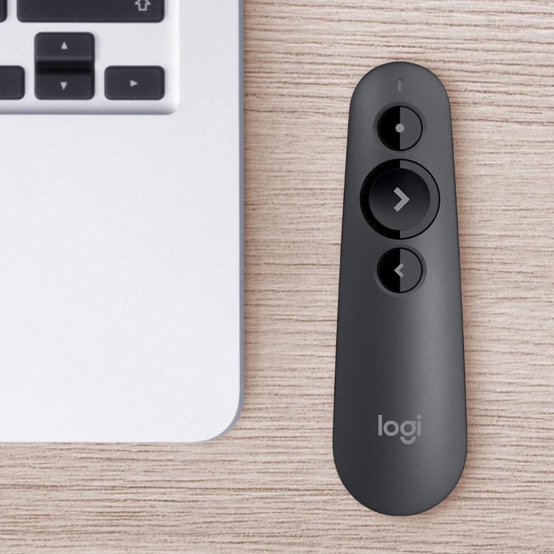 Logitech R500S presentador con nanorreceptor USB incluido vista completa