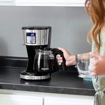 Black+Decker Cafetera Programable 12Tz, CM1331S-LA