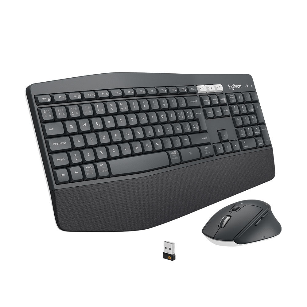 Mouse Logitech MK850 ergonómico inalámbrico con rueda scroll precision