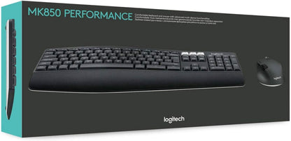 Teclado Logitech MK850 QWERTY inglés con descansa muñecas y teclas multimedia