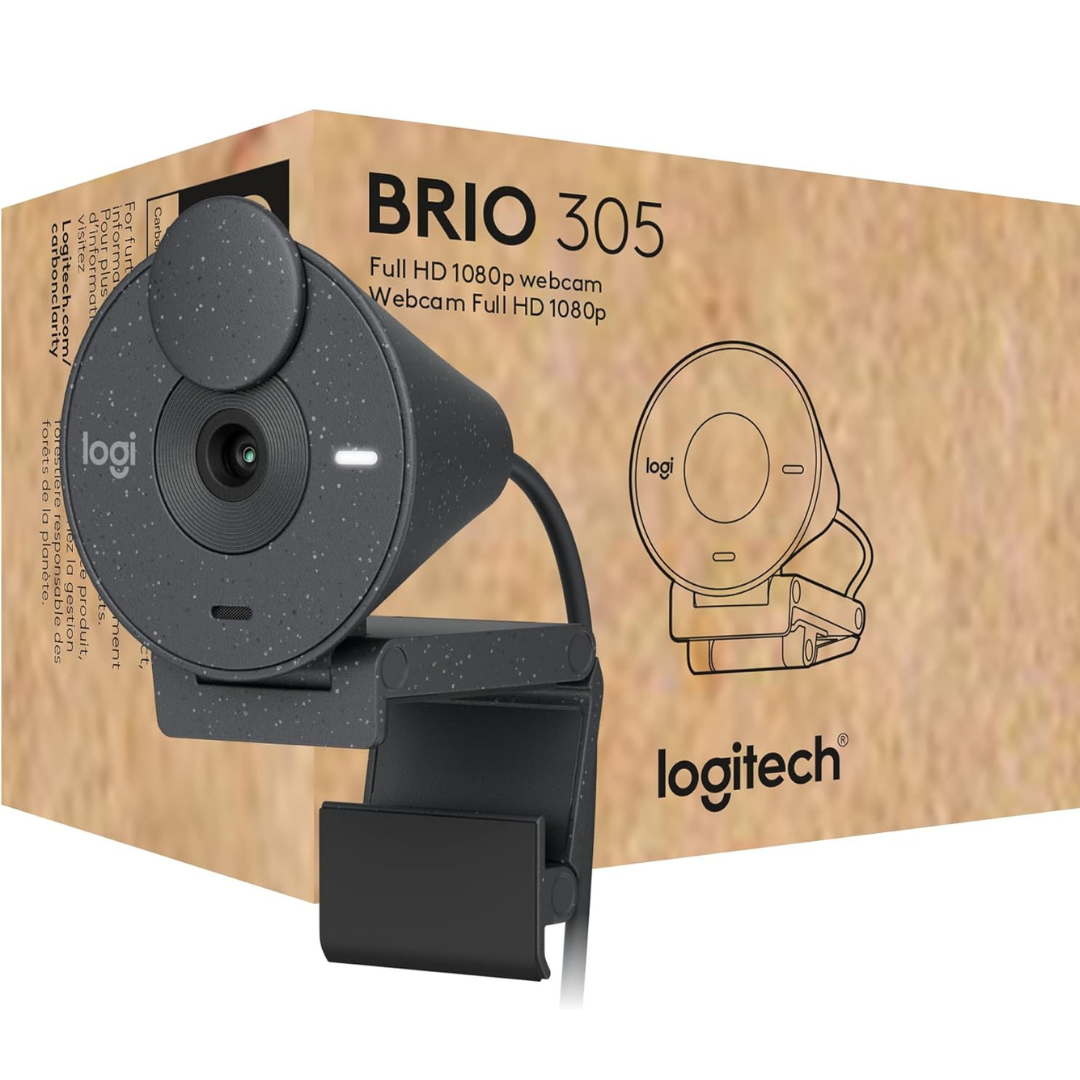 Logitech Cámara Web Full HD USB-C, Brio 305