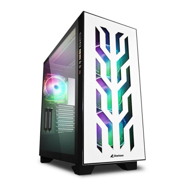 Case Sharkoon ELITE SHARK CA300T | Mid Tower | ATX | White | Vidrio templado | ARGB