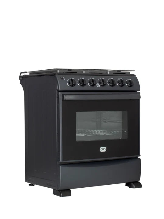 GRS Estufa a Gas 30" con 6 Quemadores, Horno Total Heat y Comal Negro, 30GM3B