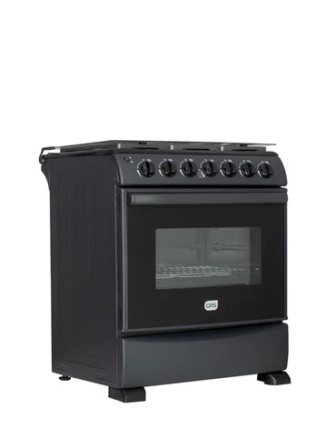 GRS Estufa a Gas 30" con 6 Quemadores, Horno Total Heat y Comal Negro, 30GM3B