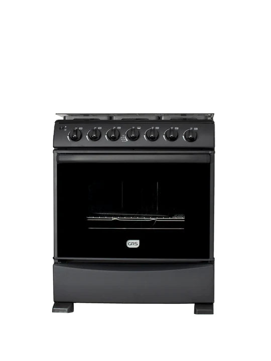 GRS Estufa a Gas 30" con 6 Quemadores, Horno Total Heat y Comal Negro, 30GM3B