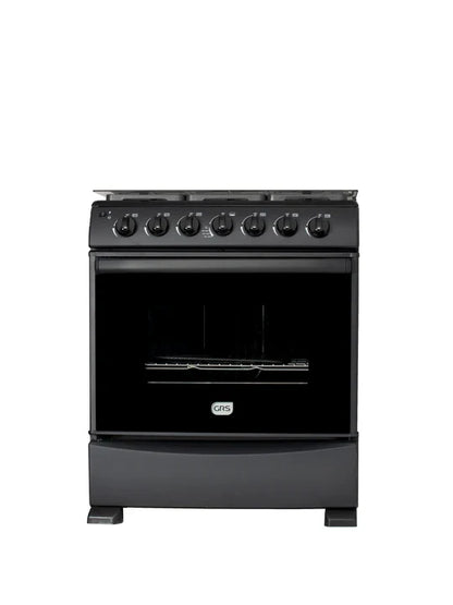 GRS Estufa a Gas 30" con 6 Quemadores, Horno Total Heat y Comal Negro, 30GM3B
