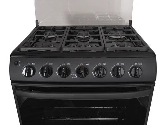 GRS Estufa a Gas 30" con 6 Quemadores, Horno Total Heat y Comal Negro, 30GM3B