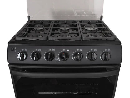 GRS Estufa a Gas 30" con 6 Quemadores, Horno Total Heat y Comal Negro, 30GM3B