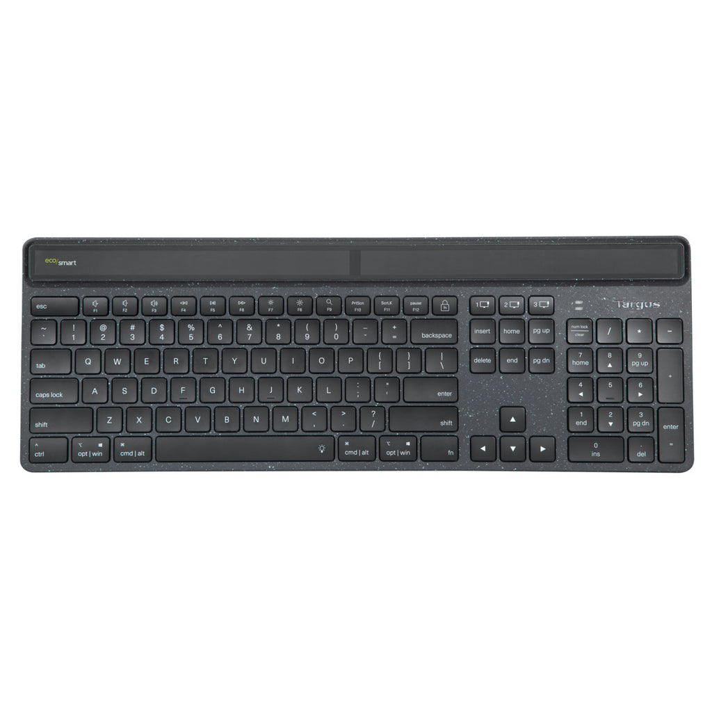 Targus Teclado EcoSmart de Recoleccion de Energia Sostenible AKB868US - vista superior
